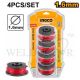 INGCO GRASS TRIMMER LINE SPOOL 1.6MMØ X 5M, 4PC/PACK ALS1602