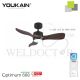 YOUKAIN 36" SMART CEILING FAN (WITH LIGHT) YJ-668 (MATT BLACK BODY)