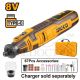 INGCO 8V CORDLESS GRINDER (NO USB CHARGER) + 67 ACCESSORIES CMGLI0801