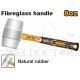 INGCO WHITE NATURAL RUBBER NON SPARK HAMMER FIBERGLASS HANDLE