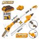 INGCO 20V POLE SAW + HEDGE TRIMMER 460MM,18MMØ 1X2.0BAT+CHARGER CPTS201681