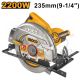 INGCO CIRCULAR SAW 9" 235MM 2200W WITH 1 BLADE CS23522