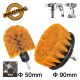 INGCO 2PCS 1/4" HEXA SHANK MEDIUM BRISTLE BRUSH SET WCBM2335