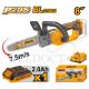 INGCO 20V BRUSHLESS CHAIN SAW 8" 1X2.0AH + CHARGER CGSLI20851