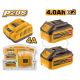 INGCO 20V 2X4.0AH BATTERY FBLI20011 + CHARGER FCLI20411 PS PACK FBCPK1424