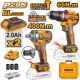 INGCO 20V IMPACT WRENCH 400NM+IMPACT DRILL COMBO 2X2.0AH,CHARGER CKLI20275