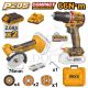 INGCO 20V IMPACT DRILL+ MINI CUT-OFF TOOL 2X2.0, CHARGER+CASE CKLI20766