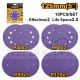 INGCO 10PCS 5" PURPLE ORITAL SANDING DISC 2XP40&P60,3XP80&P120 AKRS125101