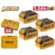 INGCO 20V POWER SOURCE KIT 4X 5.0AH+8A DUAL PORT CHARGER & CASE FBCLI20285