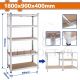WADFOW 5 TIER BOLTLESS SHELVES LOAD 175KG/LAYER 900X400X1800 WTS1A94