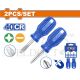 WADFOW 2PCS 38MM (-) & (+) SCREWDRIVER SET WSS2202