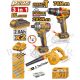 INGCO 20V 3PC IMPACT DRILL;DRIVER;BLOWER COMBO 2X2.0AH+CHARGER COSLI250182