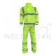 ALCONA 3K RAIN SUIT W HOOD POLYSTER HI-VIS REFLECTIVE
