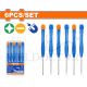 WADFOW 6PCS PRECISION SCREWDRIVER SET IN PLASTIC BOX WSS2B06