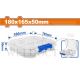 WADFOW TRANSPARENT ORGANIZER SIZE S 180X165X50MM WTB8341