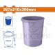 WADFOW PLASTIC RUBBISH BIN 267*210*300MM WLJ1330