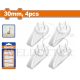 WADFOW 4PCS 30MM ABS WALL HANGER SET WPHL1K01