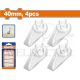 WADFOW 4PCS 40MM ABS WALL HANGER SET WPHL1K02