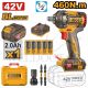 INGCO 42V BL IMPACT WRENCH 460NM 1X2.0AH & CASE CIWLI42461