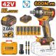 INGCO 42V BL IMPACT WRENCH 600NM 2X2.0AH & CASE CIWLI42602