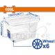 WADFOW 109L CLEAR STORAGE BOX W/6 WHEELS 28.5"X20"X17" WTB251B
