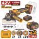 INGCO 42V BL 4" GRINDER 2X2.5AH & DISCS + CASE CAGLI4128102