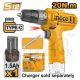 INGCO 12V LI-ION DRILL 20NM W/1X12V BATT (NO USB CHARGER) CDLI12456