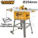 INGCO TABLE SAW WITH FOLDABLE WHEEL STAND 10" 254MM 1800W TS180028