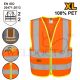 INGCO REFLECTIVE VEST W/2POCKET FLUORESCENT ORANGE EN471 CLASS 2 XL RV82XL
