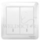 SCHNEIDER 2 GANG 2 WAY SWITCH (LARGE ROCKER) A3G32B2A-WE-G2