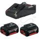 BOSCH BATTERY PACK 18V / 4.0AH X 2 C/W CHARGER