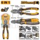 INGCO 6-IN-1 MULTI FUNCTION DIAGONAL CUTTING PLIER 8" 200MM HMFDCP28200