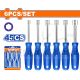WAFOW 6PCS NUT SCREWDRIVER SET 5,6,7,8,9 &10MM 185MM WSS24T6