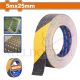 WADFOW PVC YELLOW/BLACK ANTI-SLIP WARNING TAPE 5M
