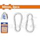 WADFOW 2PCS 60MM ALUM CARABINER SET LOAD 60KG WQL2K03