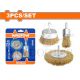 WADFOW 3PCS 1/4" SHANK WIRE BRUSH SET WCE6402