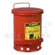 JUSTRITE 20L OILY WASTE CAN W/FOOT OPERATED COVER 09100 (RED)