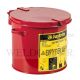 JUSTRITE 8L COUNTERTOP OILY WASTE CAN 09200 (RED)