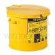 JUSTRITE 8L COUNTERTOP OILY WASTE CAN 09200Y (YELLOW)