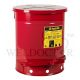 JUSTRITE 52L OILY WASTE CAN W/FOOT OPERATED COVER 09500 (RED)