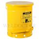 JUSTRITE 52L OILY WASTE CAN W/FOOT OPERATED COVER 09501 (YELLOW)