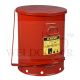 JUSTRITE 80L OILY WASTE CAN W/FOOT OPERATED COVER 09700 (RED)