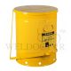JUSTRITE 80L OILY WASTE CAN W/FOOT OPERATED COVER 09701 (YELLOW)
