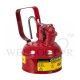 JUSTRITE 0.5L/1 PINT TYPE I STEEL SAFETY CAN W/TRIGGER - 10001 (RED)