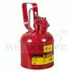 JUSTRITE 1L/1 QUART TYPE I STEEL SAFETY CAN W/TRIGGER - 10101 (RED)