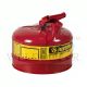 JUSTRITE 9L/2.5 GALLON TYPE I STEEL SAFETY CAN - 7125100 (RED)