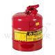 JUSTRITE 19L/5 GALLON TYPE I STEEL SAFETY CAN - 7150100 (RED)