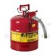 JUSTRITE 19L/5 GALLON TYPE II STEEL SAFETY CAN - 7250130 (RED)