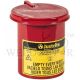 JUSTRITE 2L/0.45 GALLON OILY WASTE MINI BENCHTOP CAN - 09410 (RED)