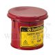 JUSTRITE 1L/1 QUART CAPACITY STEEL BENCH CAN - 10175 (RED)
